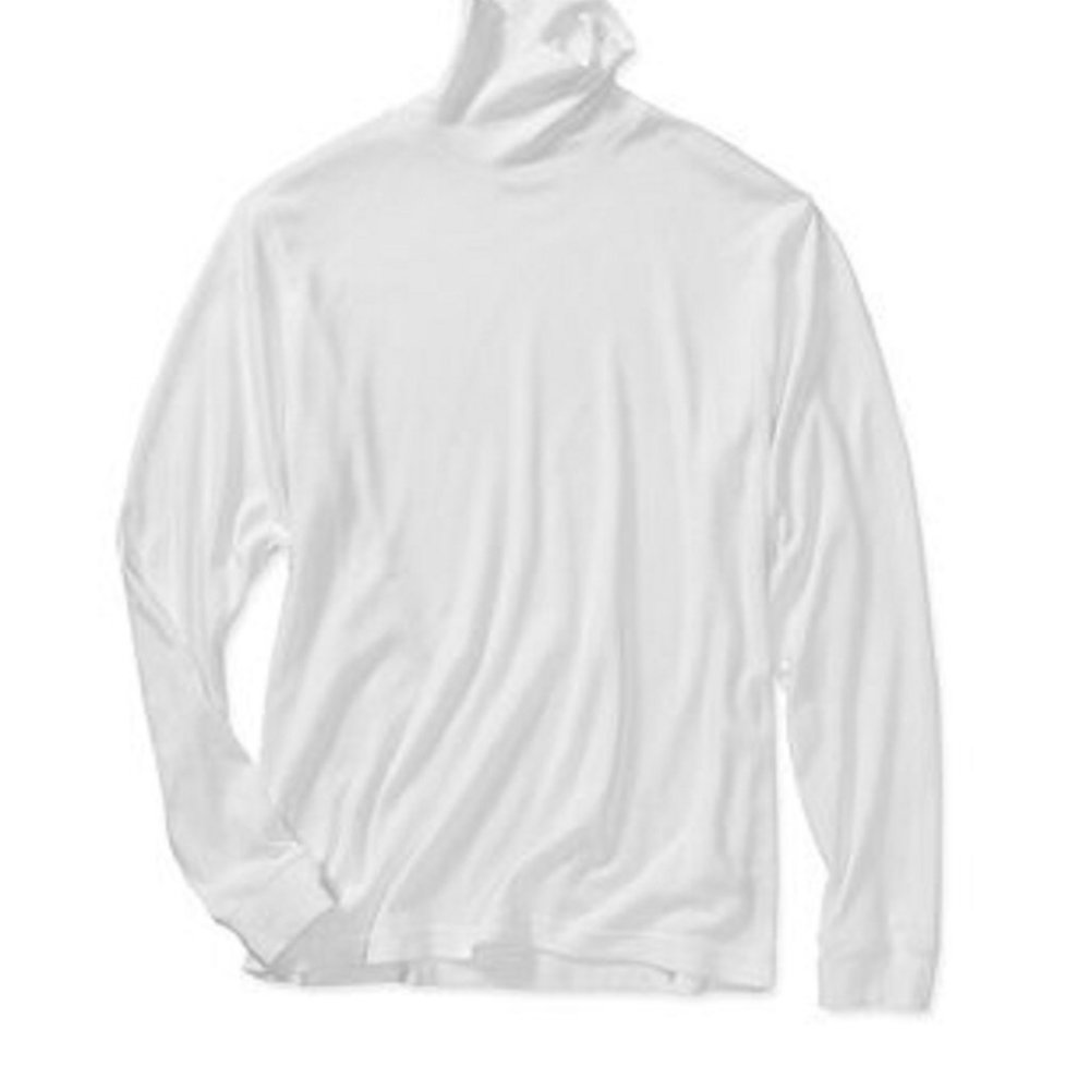 Turtleneck shirt mens new size 3XL chest 54-56"Puritan white 60%cotton polyester